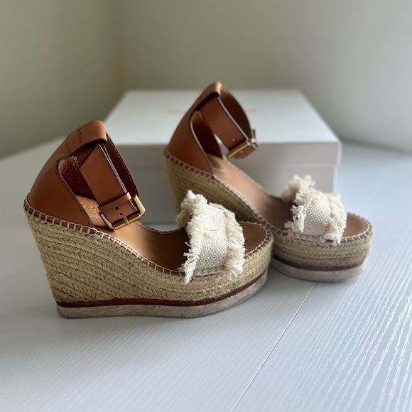 SEE BY CHLOE Tan Glyn Espadrille Sandals - Size 37 - Picture 2 of 9